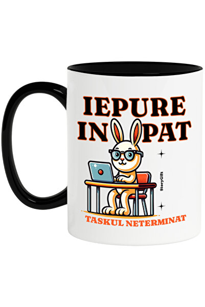 StoryGift Romania Cana iepure lucreaza de acasa in pat task neterminat work f...