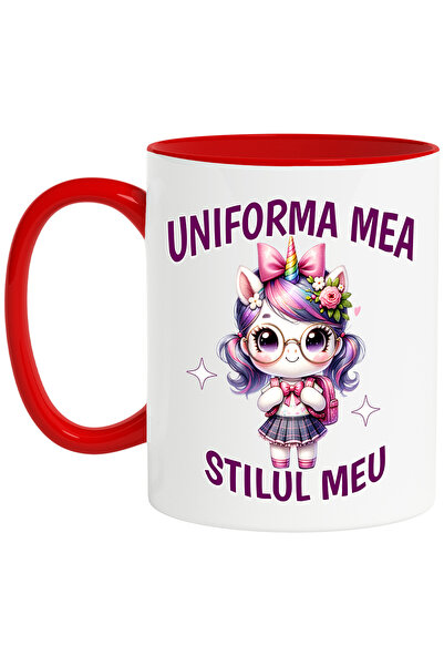 StoryGift Romania Cana Uniforma mea, stilul meu fata unicorn gata de scoala, ...