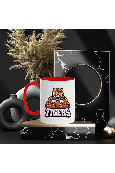 StoryGift Romania Mug With Message Tigers, Basketball, Ball, Tiger, Sport, Multicolor 330 ml, Ceramics, With ,STG