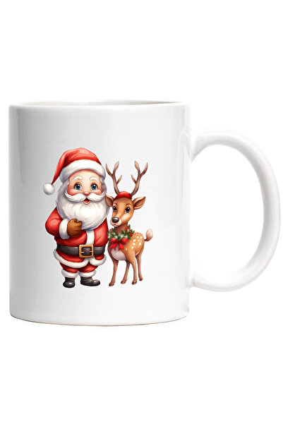 StoryGift Romania Cana cu Mos Craciun si un ren | ilustratie | aduce cadouri ...