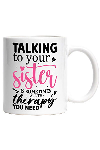 StoryGift Romania Cana cu inimioare si mesajul "Discutiile cu sora ta sunt un...