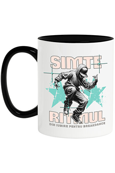 StoryGift Romania Cana dansator breakdance din iubire simte ritmul, 330ml, Ce...