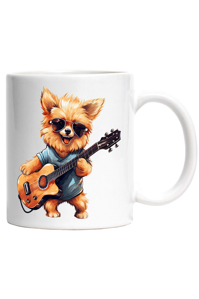 StoryGift Romania Cana cu un catelus blanos care canta la chitara | ilustrati...