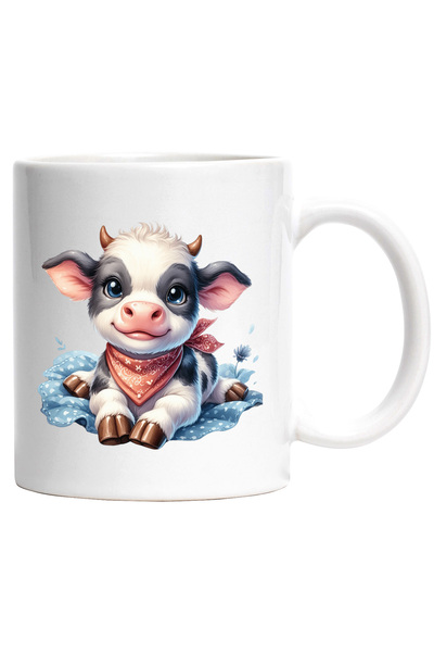 StoryGift Romania Cana cu o vacuta vesela care sta intinsa | ilustratie | cea...