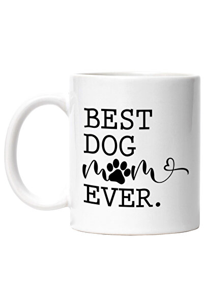 StoryGift Romania Cana cu labuta si inimioara cu mesajul "Best dog mom ever" ...