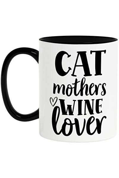 StoryGift Romania Cana pentru mamici iubitoare de pisici si de vin cu mesajul...