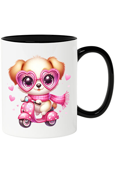 StoryGift Romania Cana cu o catelusa care se plimba cu scuterul | ilustratie ...