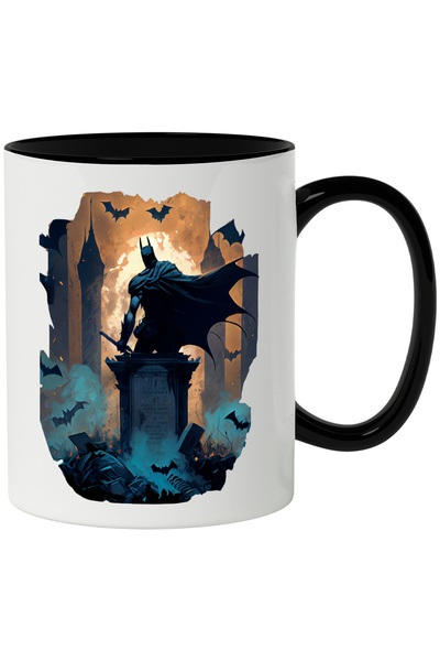StoryGift Romania Mug With Batman, DC, Monument, Bats, Castle, Sunset, Multic...
