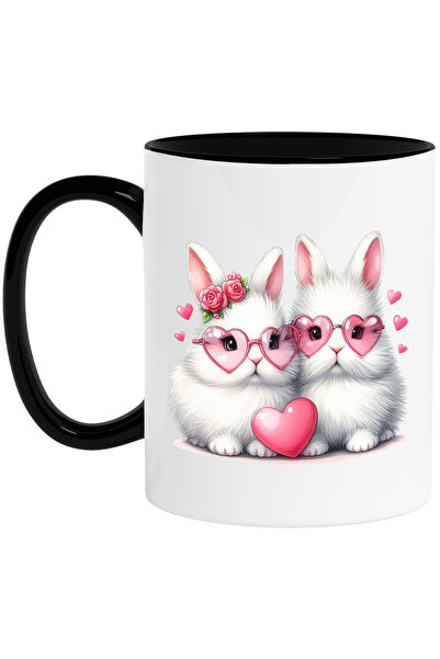 StoryGift Romania Cana cu 2 iepurasi, ilustratie, apropiere, prietenie, inimi...