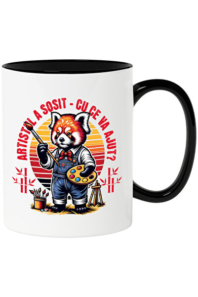 StoryGift Romania Cana cu Vulpe Artista Pensula Pictura Text Artistul a Sosot...