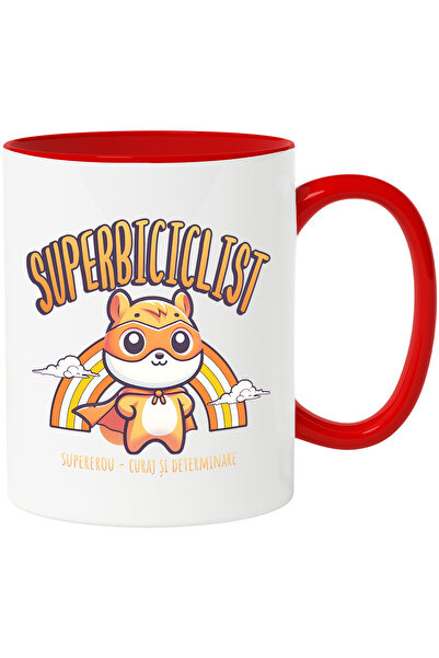 StoryGift Romania Cana Super Biciclist SuperErou, Curaj si Determinare, 330ml...