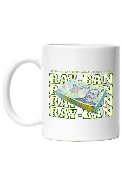 StoryGift Romania Cana _Ray-Ban_ - 100 Lei Romanesti, 330ml, Ceramic cu Maner...