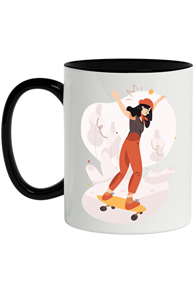 StoryGift Romania Cana Cu Fata, Skateboard, Placa, Palarie, Esarfa, Natura, C...