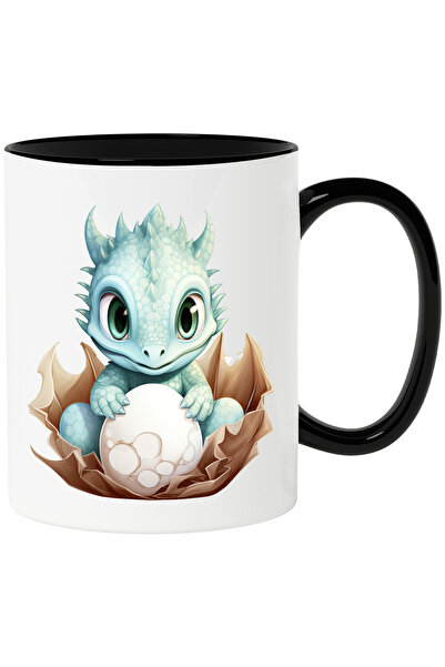 StoryGift Romania Cana cu un pui de dragon care tine un ou | ilustratie | cop...