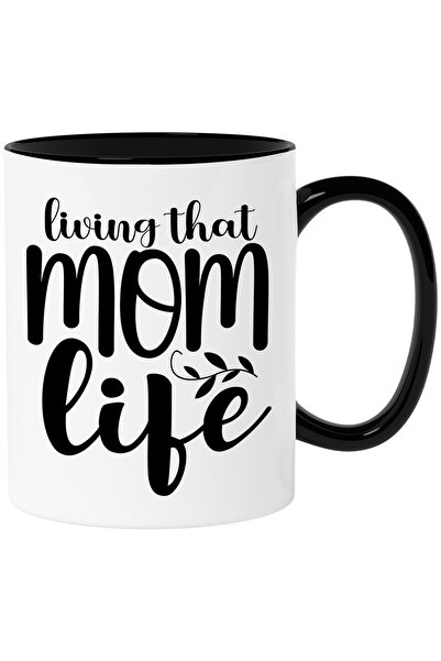 StoryGift Romania Cana cu textul in engleza "Living that mom life" - traind a...