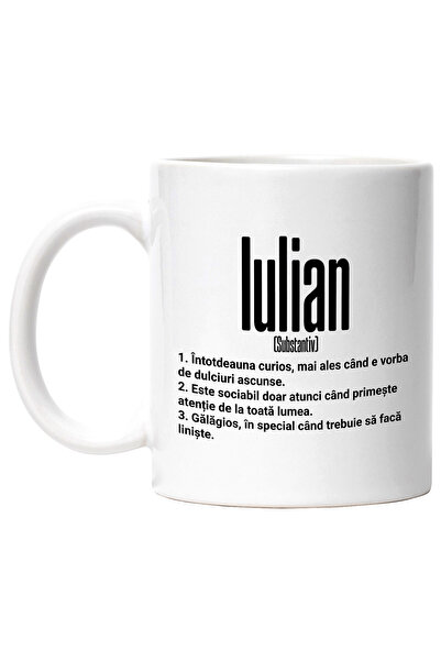 StoryGift Romania Cana Cu Numele Iulian, Cu Mesaj Amuzant, Curios, Sociabil, ...