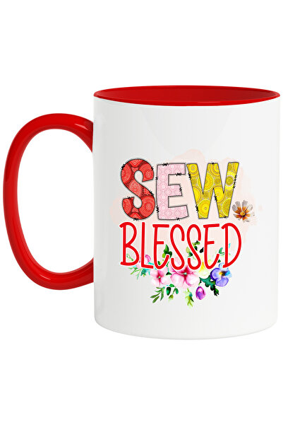 StoryGift Romania Cana cu mesajul "Sew blessed", profesie, ilustratie, munca,...
