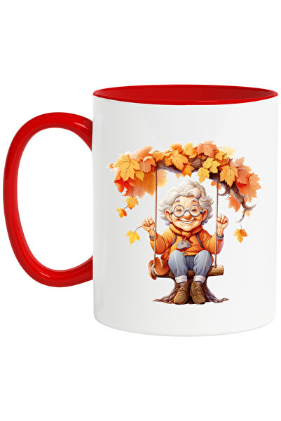 StoryGift Romania Cana cu o bunicuta vesela care se da in leagan | ilustratie...