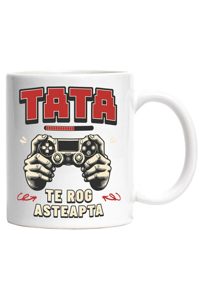 StoryGift Romania Cana cu Maini De Barbat Cu Maneta De Jocuri Video Text Tata...