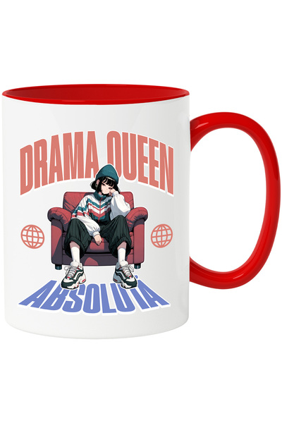 StoryGift Romania Cana Fta astil anime pe fotoliu text DRAMA QUEEN ABSOLUTA, ...