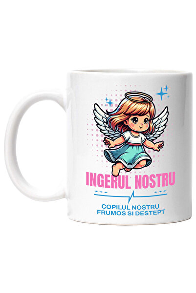 StoryGift Romania Cana cu Fata Inger Cu Aripi Si Coroana Text Copilul Nostru ...