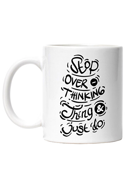 StoryGift Romania Cana Cu Mesaj In Engleza Stop Overthinking Thing & Just Go,...