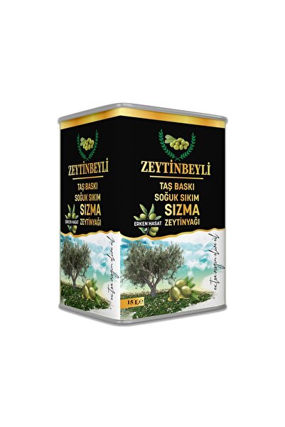 Zeytinbeyli 15 Lt Taşbaskı Natürel Sızma Zeytinyağı 3x5
