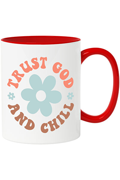 StoryGift Romania Cana cu floricele si mesajul "Ai incredere in Dumnezeu si c...