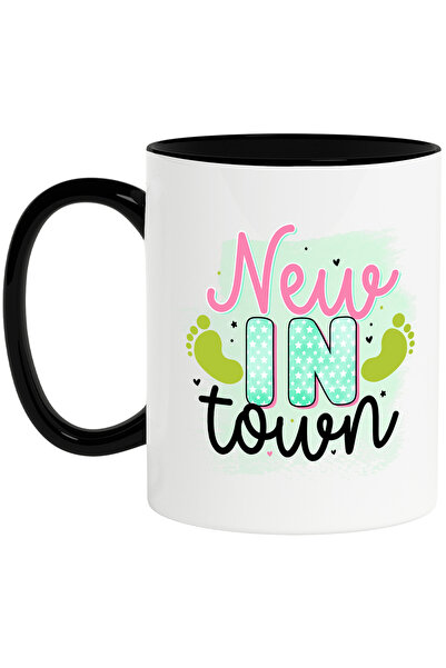 StoryGift Romania Cana cu mesajul "New in town", ilustratie, pentru copii, no...