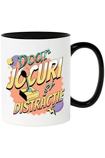 StoryGift Romania Cana maneta joc video Doar jocuri si distractie , 330ml, Ce...