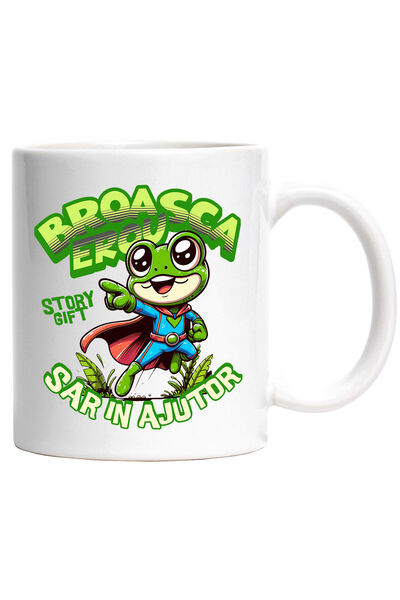 StoryGift Romania Cana cu Broasca Testoasa Cu pelerina Si Costum De Super ero...