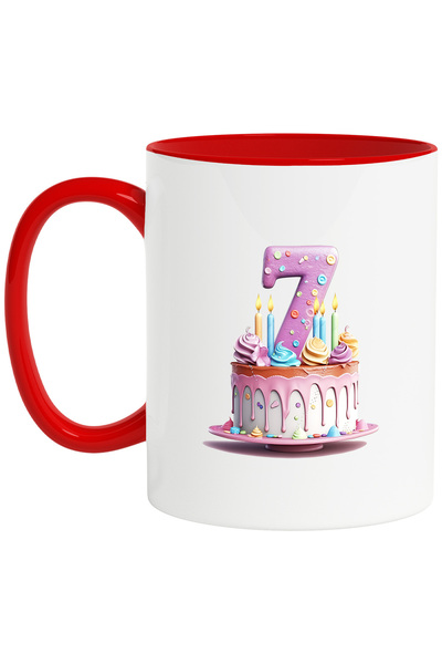 StoryGift Romania Cana cu un tort cu cifra 7, ilustratie, pentru copii, zi de...