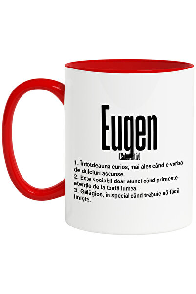 StoryGift Romania Cana Cu Numele Eugen, Cu Mesaj Amuzant, Curios, Sociabil, G...
