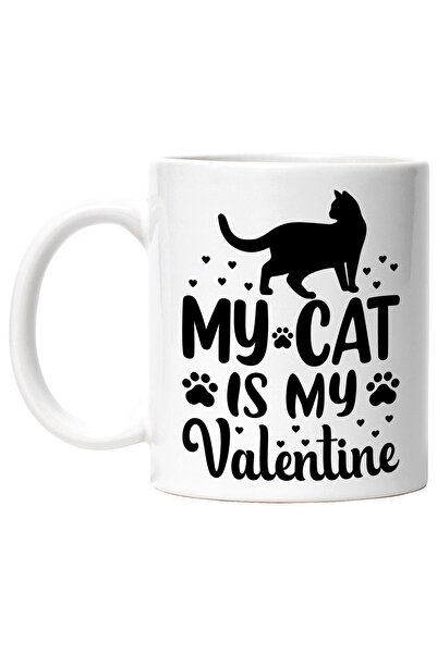 StoryGift Romania Cana cu inimioare si labute pentru iubitorii de pisici cu m...