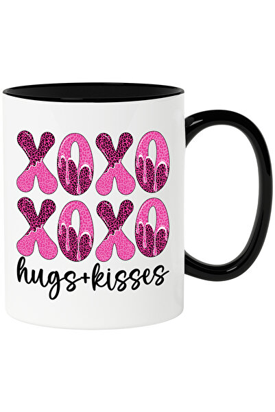StoryGift Romania Cana cu mesajul "xoxo xoxo, hugs + kisses", pupici, roz, im...