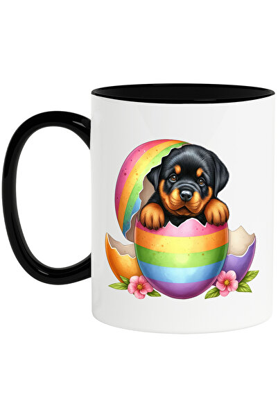 StoryGift Romania Cana cu un catelus Rottweiler | ilustratie | timid | curios...