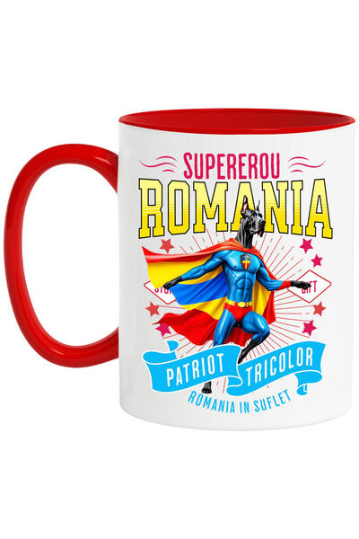 StoryGift Romania Cana cu Dog German / Great Dane Caine In Costum de Capitan ...