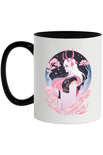 StoryGift Romania Cana Cu Demon, Femeie, Asiatic, Copaci, Munti, Petale, Mult...