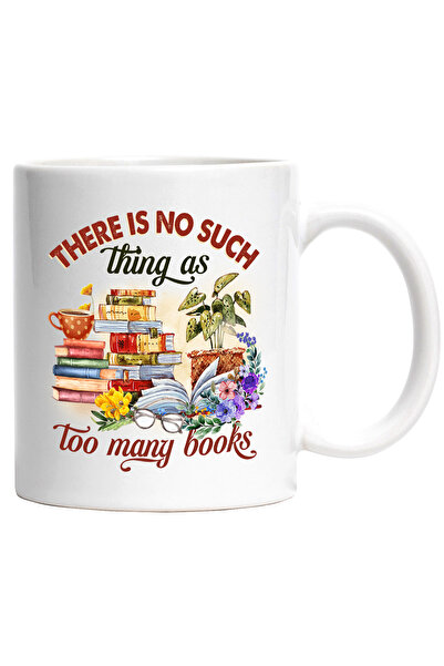 StoryGift Romania Cana cu teancuri de carti cu mesajul "There is no such thin...
