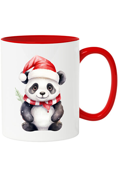 StoryGift Romania Cana cu un urs Panda vesel | caciula de Craciun | ilustrati...