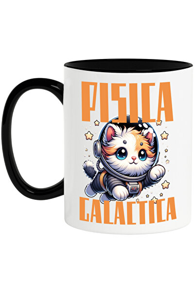 StoryGift Romania Cana cu Pisica In Costum De Astronaut Text Pisica Galactica...