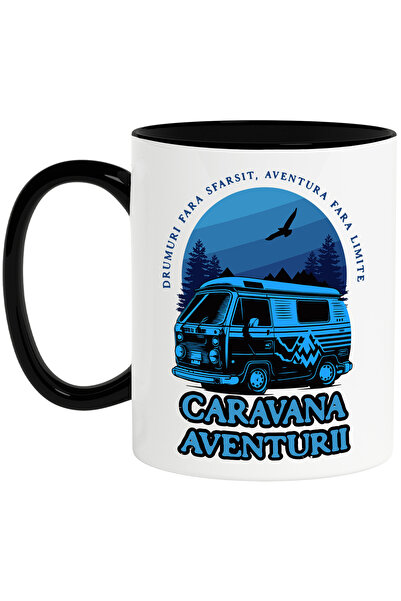 StoryGift Romania Cana caravana aventurii rulota in padure vacanta, 330ml, Ce...