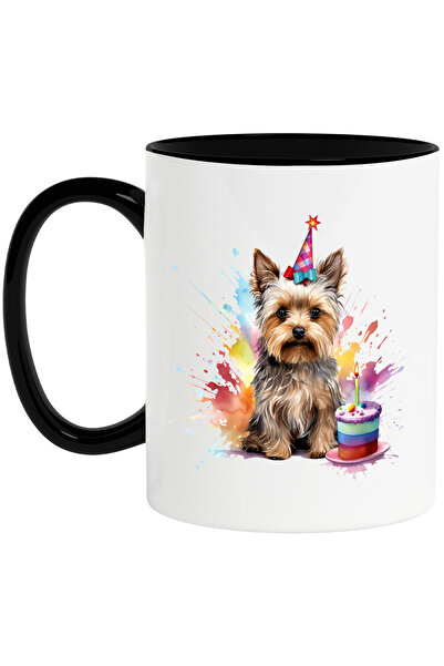 StoryGift Romania Cana cu un catel la aniversarea lui, tort, ilustratie, luma...