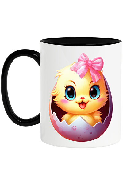 StoryGift Romania Cana cu un puisor galben care iese dintr-un ou spart | ilus...