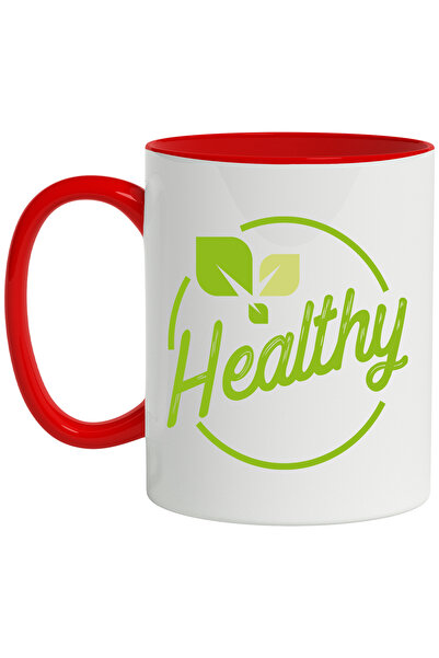 StoryGift Romania Cana Cu Mesaj In Engleza Healthy, Frunze, Cerc, Sanatos, Em...