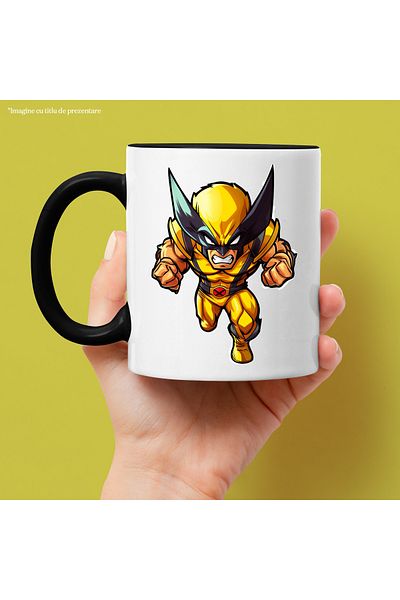 StoryGift Romania Villain Mug, Marvel, Heroes, Maleficent, Yellow, Ceramic, 330ml, with Black Handle, With