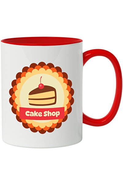 StoryGift Romania Cana Cu Mesaj In Engleza Cake Shop, Tort, Felie, Cireasa, F...
