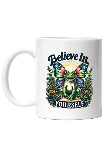 StoryGift Romania Cana cu o broasca cu aripi de fluture cu mesajul "Believe i...