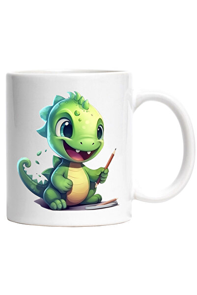 StoryGift Romania Cana cu un dinozaur verde care are un creion | ilustratie |...