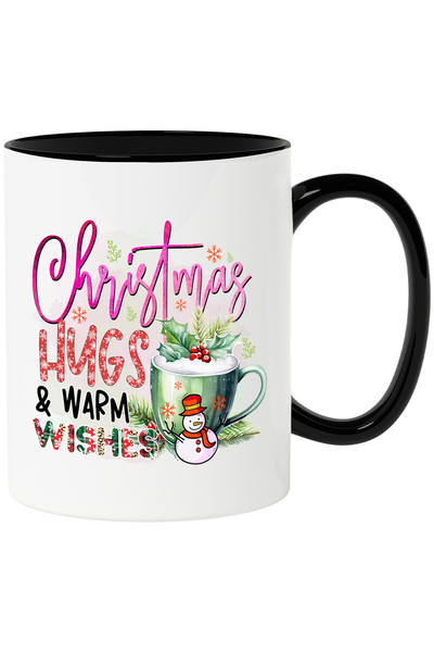 StoryGift Romania Cana cu o ceasca cu cafea cu mesajul "Christmas hugs & warm...